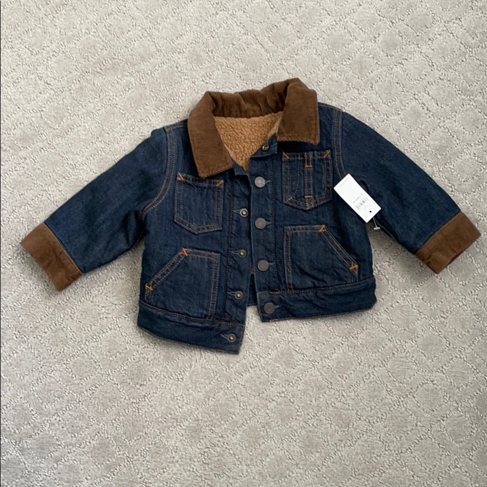 NWT baby gap Sherpa lined Jean jacket